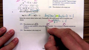 Math 1314 Solving Log Equations