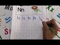 Learn to trace letter N🪺| alphabet worksheet for kids| @Abcprelearning #abcd #learning #kidslearning