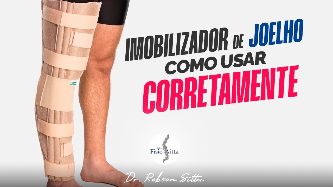 IMOBILIZADOR DE JOELHO - COMO COLOCAR E TIRAR A TALA DE LONA COM VELCRO