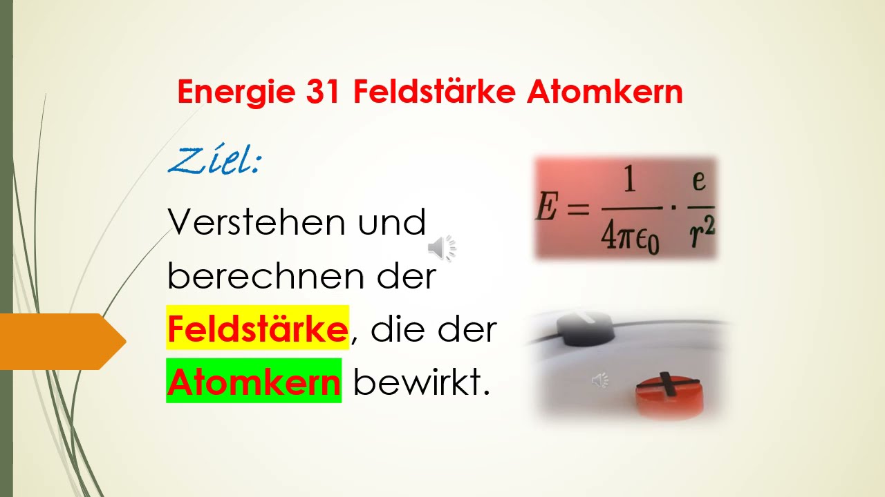Energie 31 Feldstärke Atomkern Ort vom Elektron Wasserstoff elektrische Feldkonstante, Permittivität