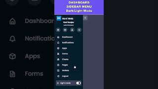 Create a Dashboard Sidebar Menu in HTML CSS & JavaScript | Dark/Light Mode