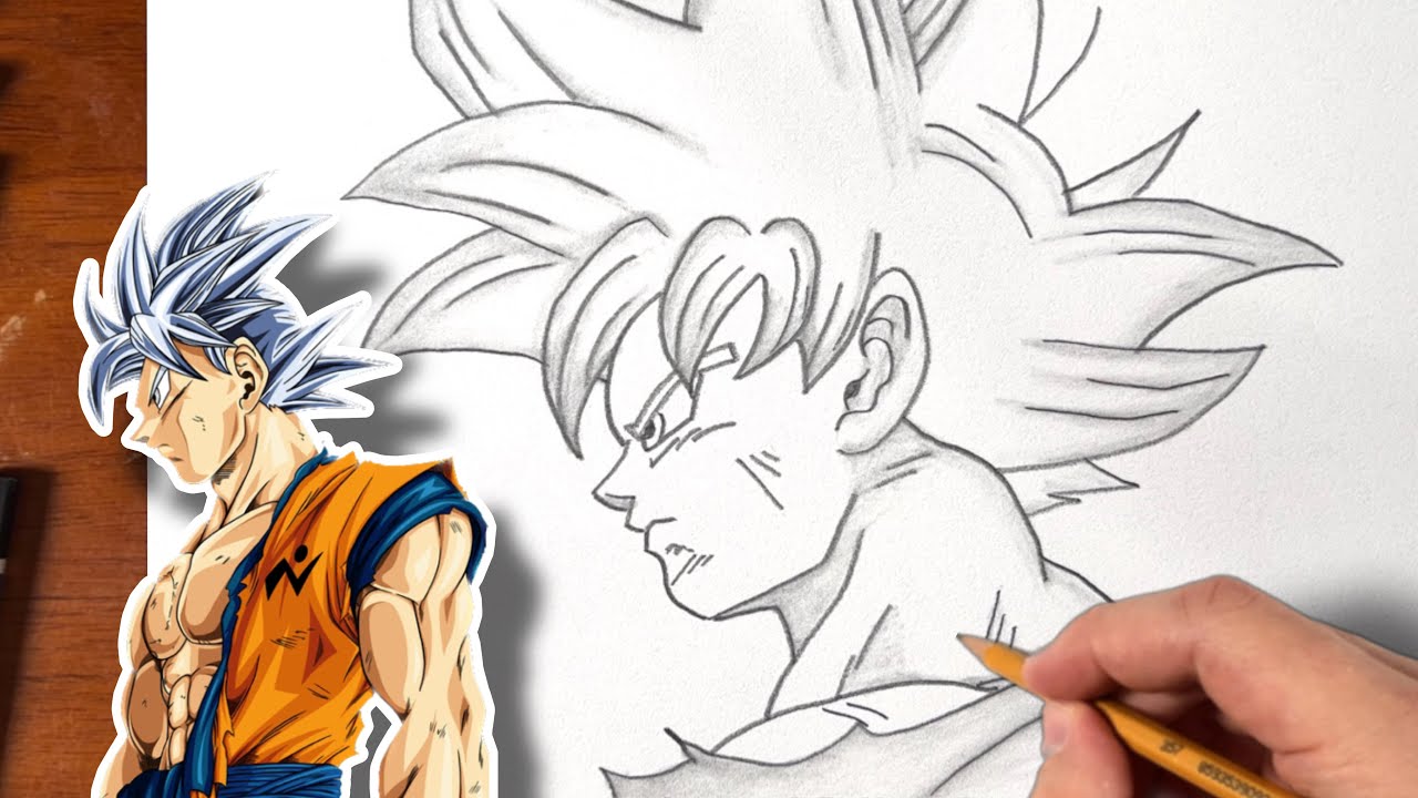 HOW TO DRAW GOKU SUPERIOR INSTINCT - STEP BY STEP 