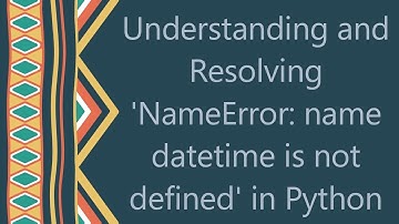 Understanding and Resolving 