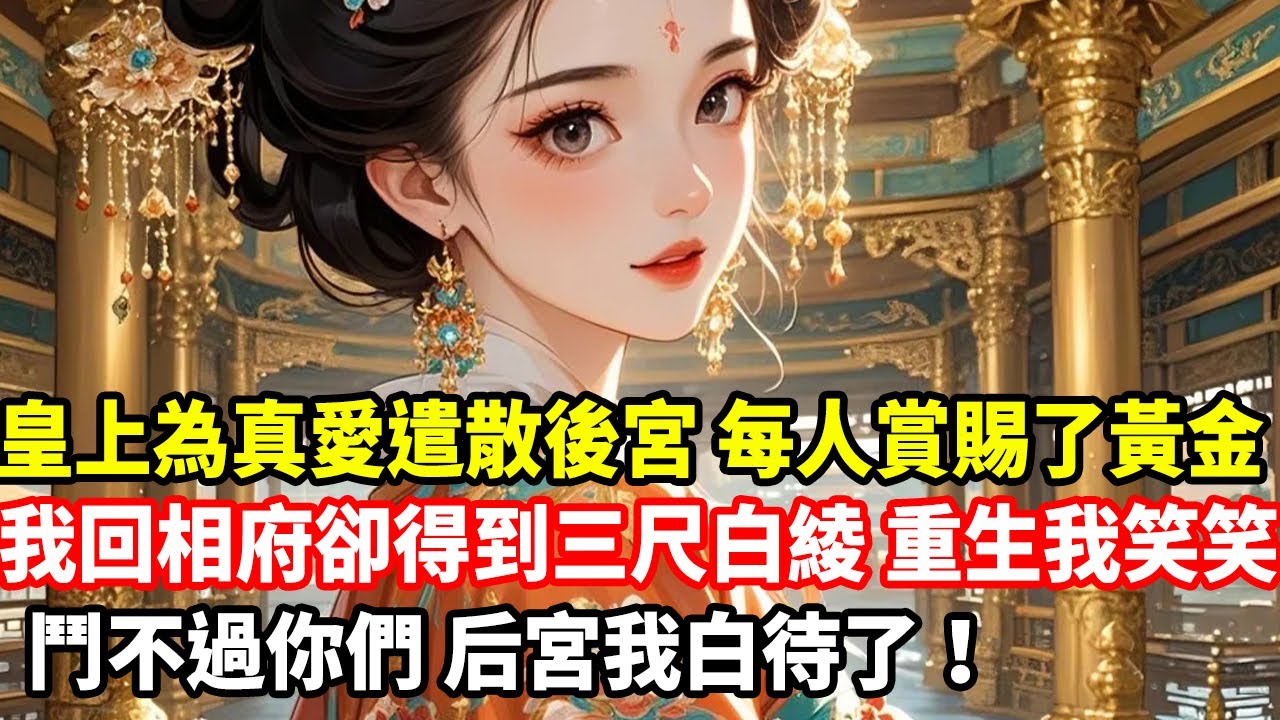皇上為真愛遣散後宮 每人賞賜了黃金，我回相府卻得到三尺白綾，重生我笑笑，鬥不過你們，后宮我白待了！