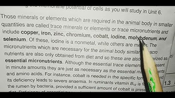 What is trace elements?