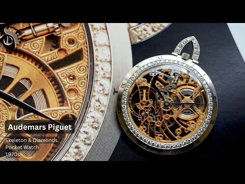 Audemars Piguet Skeletonized Diamond Pocket Watch 1970s