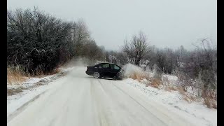 BMW Snow DRIFT (slipping on the snow) and Crash Е46 - E39