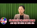 Bà Nguyễn Thị Quyên Thanh làm việc với UBND xã Châu Hòa