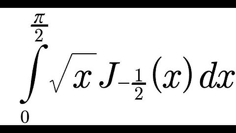 BESSEL FUNCTION OF ORDER (-1/2) | ADVANCED INTEGRAL