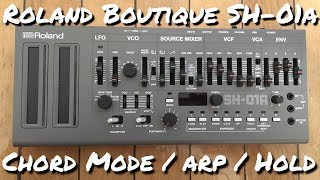 Roland Boutique SH-01a : Chord Mode, ARP and Hold.