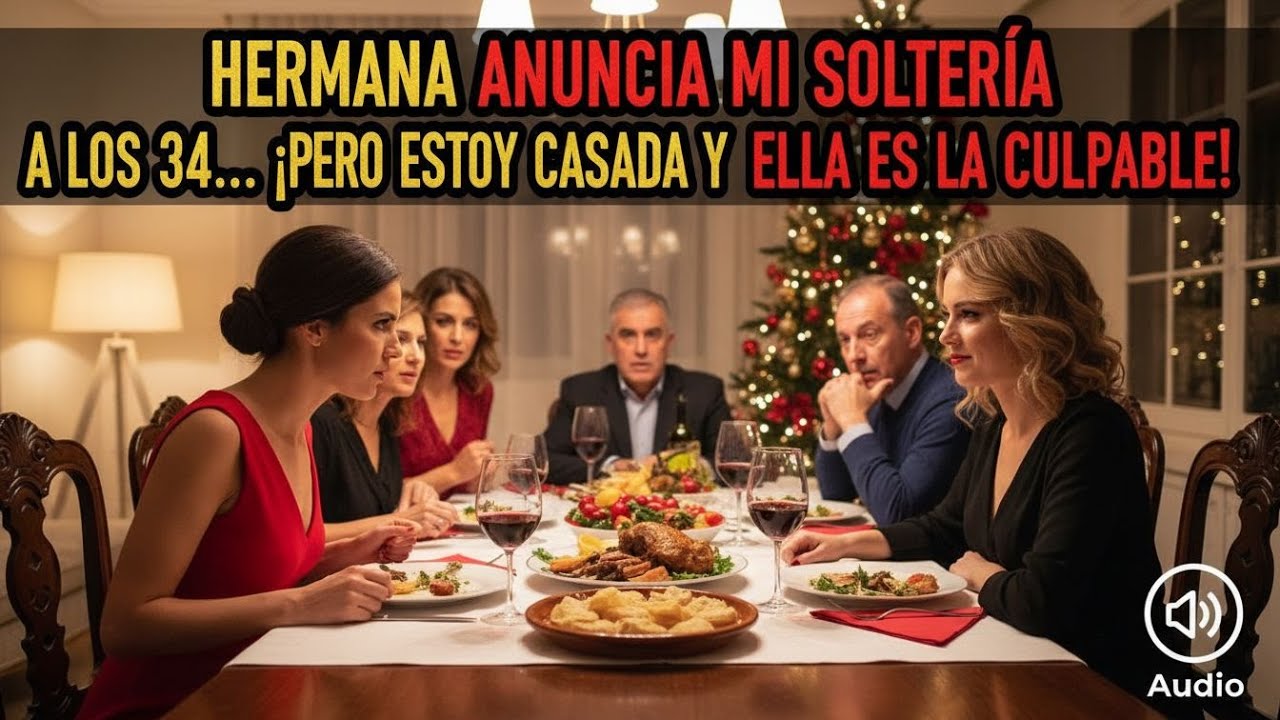 HERMANA ANUNCIA SOLTERÍA EN CENA NAVIDEÑA, REVELA MATRIMONIO OCULTO Y TRAICIÓN FAMILIAR.