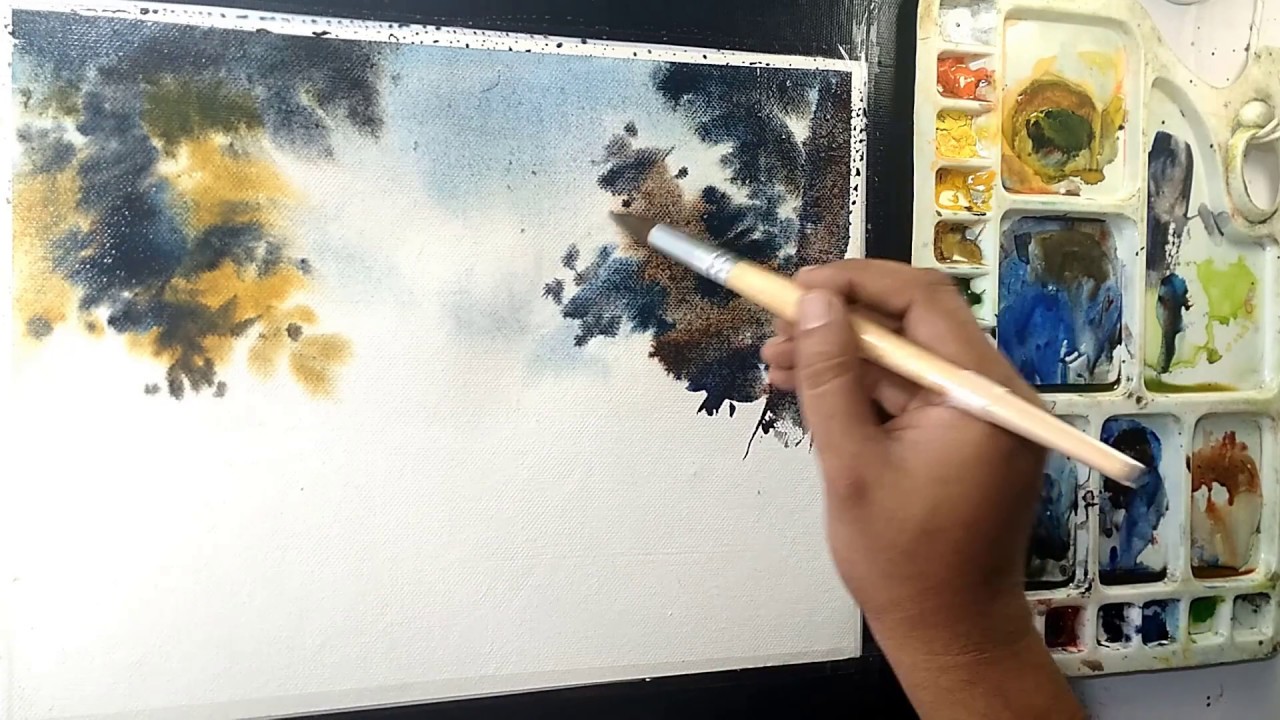 EASY WATERCOLOR DEMONSTRATION watercolor landscape painting Art