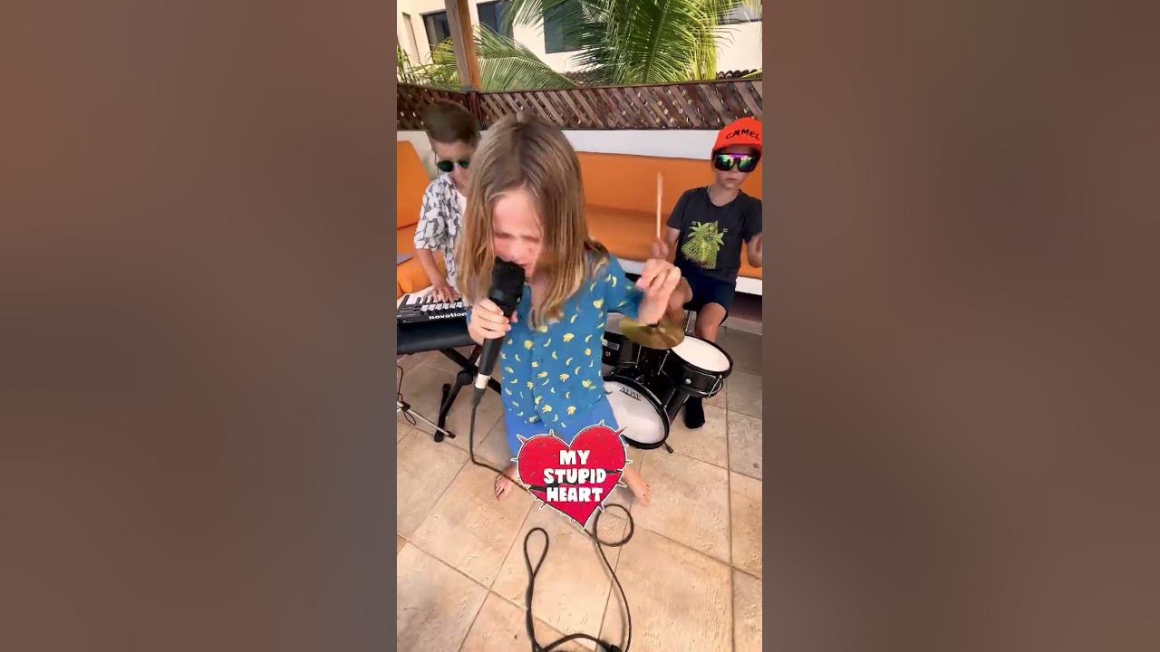 Our kids covering our new song My Stupid Heart! #walkofftheearth #shorts