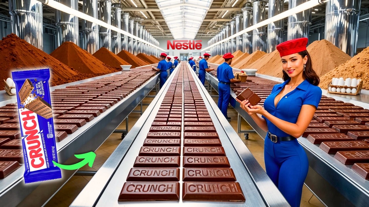 Как производятся батончики Crunch Bars на фабрике