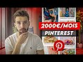 Comment gagner 2 000  mois avec pinterest en 15 minutes par jour tuto complet