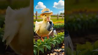 Cute Duck Planting Peanuts duck cuteducks cartoon animal ai shorts ducklover