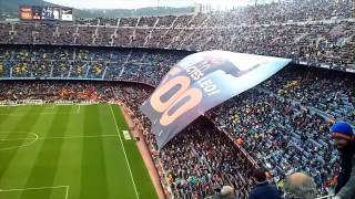 Leo Messi 500. Goal Tribute Tifo 2017-04-26 Camp Nou