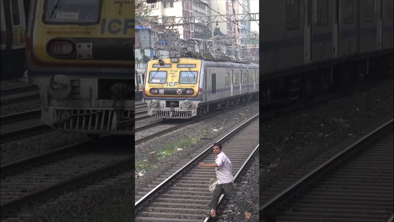 Lovely Parallel Run Shorts With AC Mumbai Local Train  