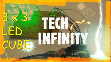 3 x 3  3D led cube using arduino uno