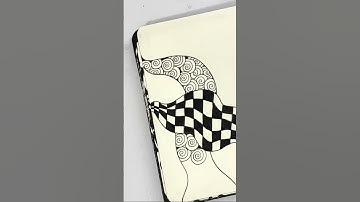 Zentangle Art in Motion 🖋️ | Mindful Patterns and Flow | #Shorts