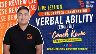 VERBAL ABILITY - COACH KEVIN - Civil Service Review by Teacher Gon Review Center screenshot 4