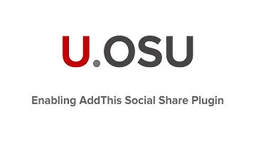 Enabling AddThis Social Share Plugin
