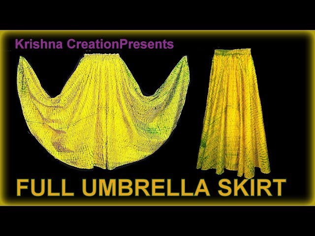 अंब्रेला स्कर्ट बनाना सीखिए | Full Umbrella skirt cutting and stitching |  Hindi - YouTube