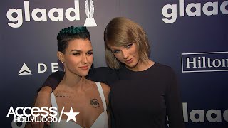 Watch Taylor Swift Congratulate Ruby Rose Backstage At GLAAD Media Awards | Access Hollywood