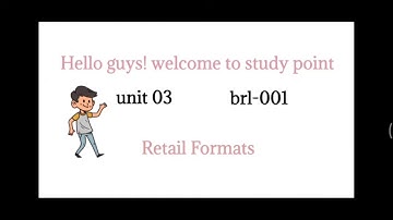 Retail Format | What Is Retail Format | Unit 03 | BRL-001 | Overview Of Retailing | IGNOU | BBARL |