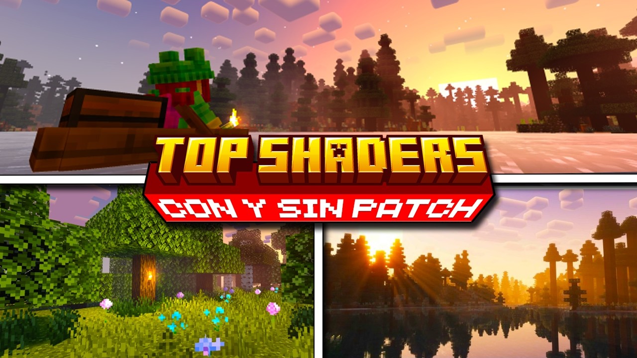 TOP Los MEJORES SHADERS Para Minecraft Bedrock 1.21 Con Patch - YouTube