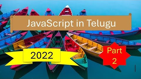 JavaScript Syntax in Telugu by Kotha Abhishek 2022