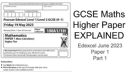 GCSE Maths Higher Paper Explained (Edexcel June 2023 Paper 1) Part 1