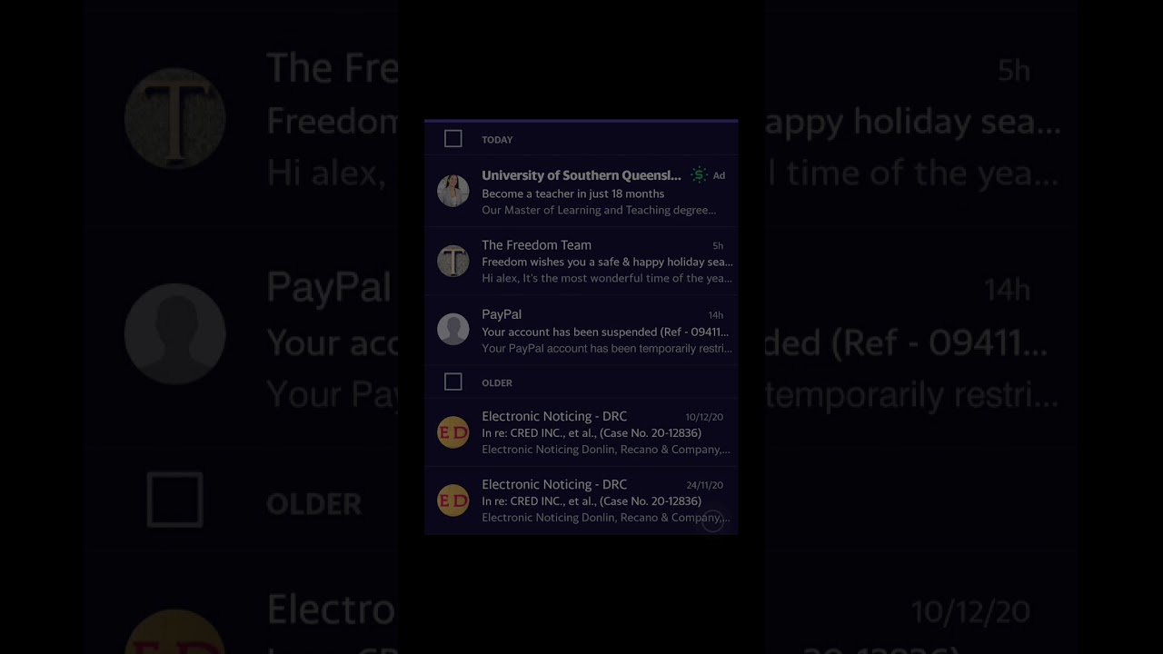 PayPal scam email 2020