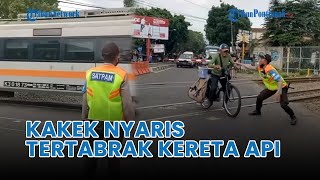 ®️ 🔴 Seorang Kakek Nyaris Tertabrak Kereta Api