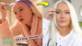 how i bleach and tone my roots at home | kiki meets world
