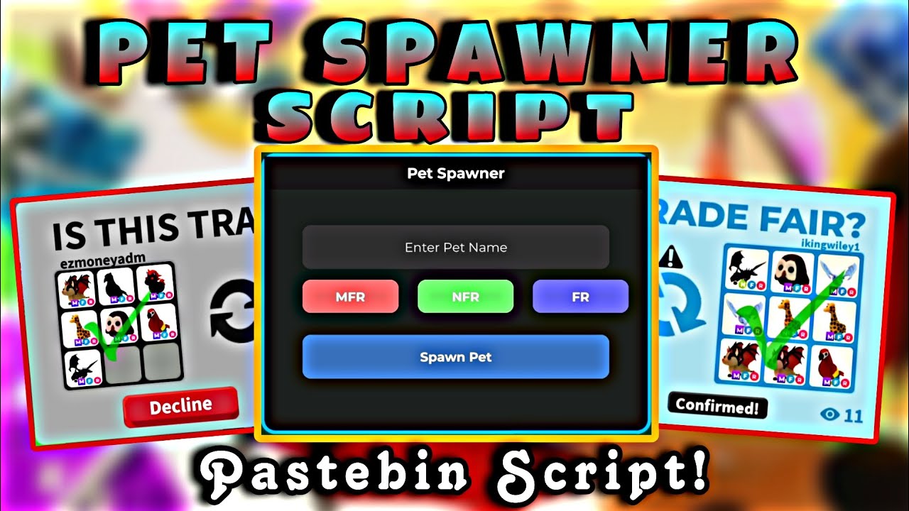 [НОВИНКА] Скрипт для Adopt Me | Спавнер питомцев, доступный для обмена и экипировки | Обновление ...