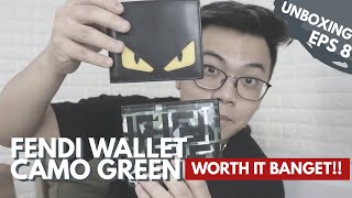 Unboxing Fendi Wallet Green Camo ! Dompet Harga 3jutaan aja!! | Unboxing Indonesia - Eps 8