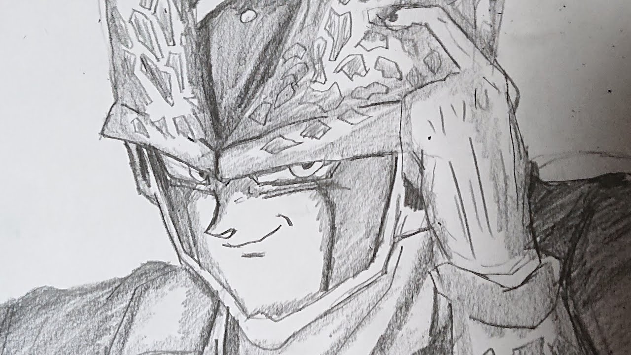 DRAGONBALL】鉛筆一本でセル完全体描いてみた