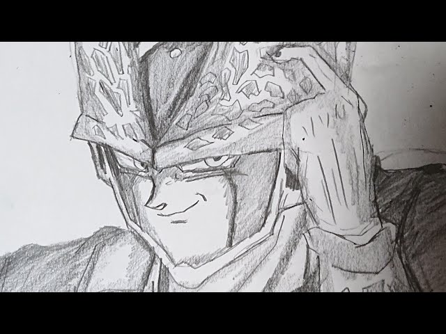 DRAGONBALL】鉛筆一本でセル完全体描いてみた
