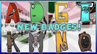 HOW TO FIND ALL 16 NEW BADGES in Find the Alphabet lore letters | ROBLOX