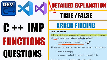 Function True/ False , Program Error Finding| C++ Programming