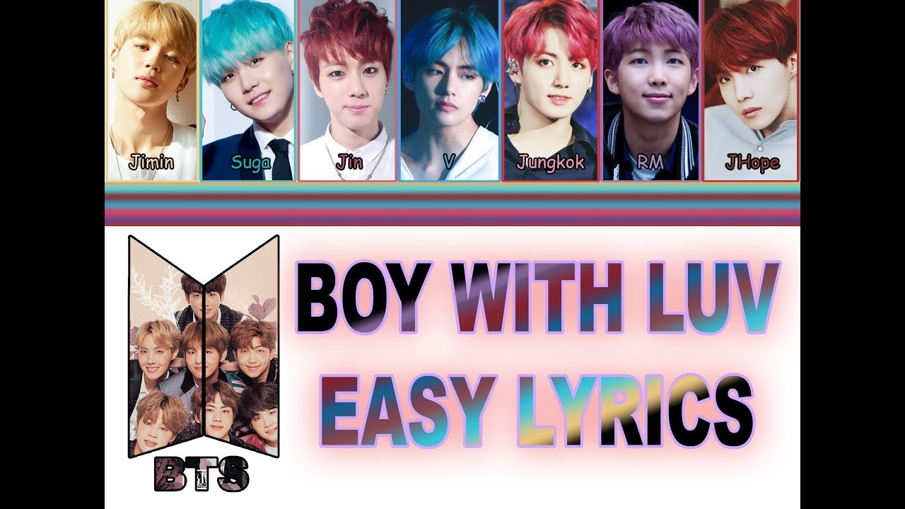 Boy With Luv Easy Lyrics