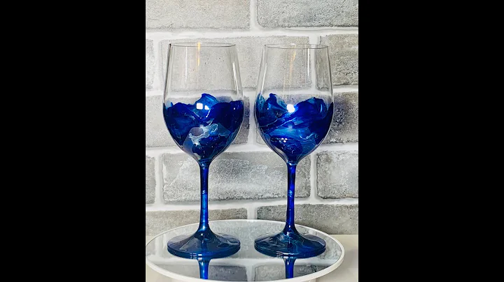 Transform clear wineglasses with epoxy resin