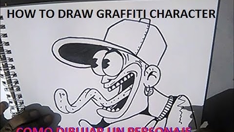 How to draw graffiti character with big eyes - (NEW)