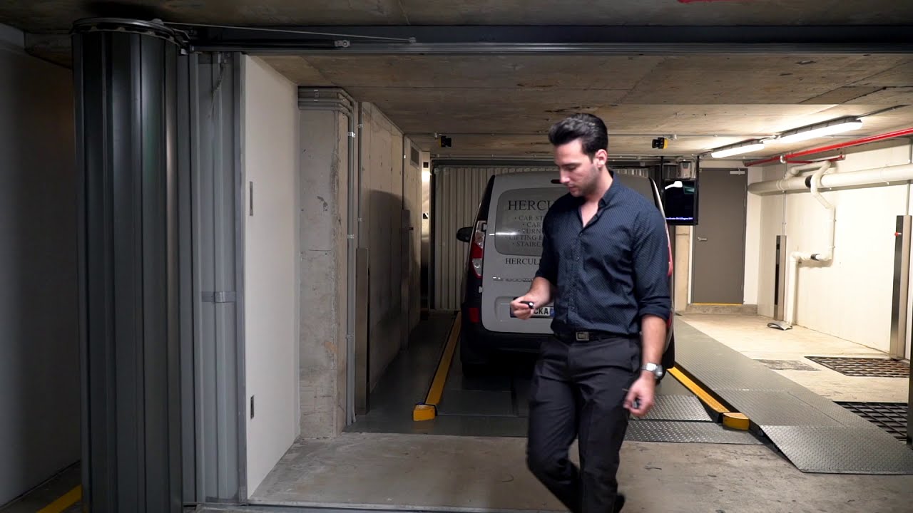 Horizontal Puzzle Park System, fully automated system that parks 20 spaces