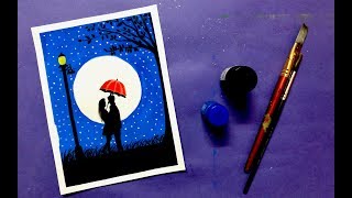 In this painting tutorial, i will show you how to paint a moonlight
romantic couple with poster colour | step by material used - camel
c...