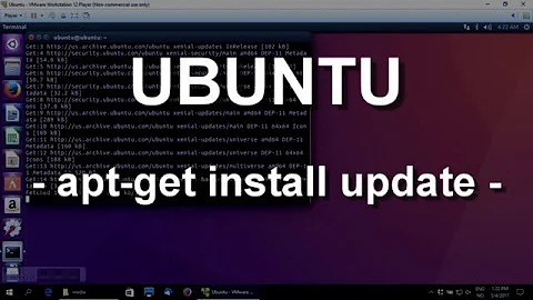 Update application repository on Ubuntu 16.04 using terminal apt-get update