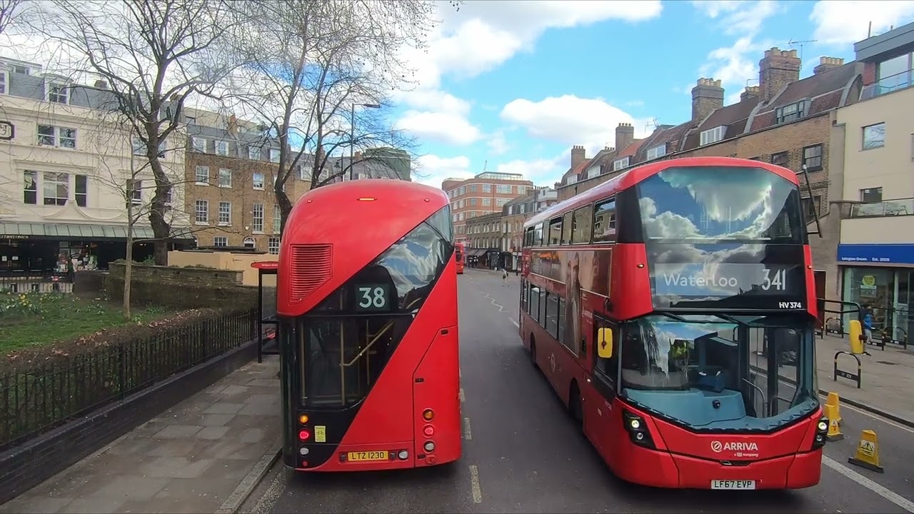 4K London BUS Ride 🚌 Route 476 - KING'S CROSS to NORTHUMBERLAND PARK via Angel, Diversion, Clissold