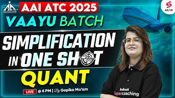 AAI ATC 2025 Preparation | AAI ATC Quant Classes | Simplification for AAI ATC 2025 | Gopika Ma