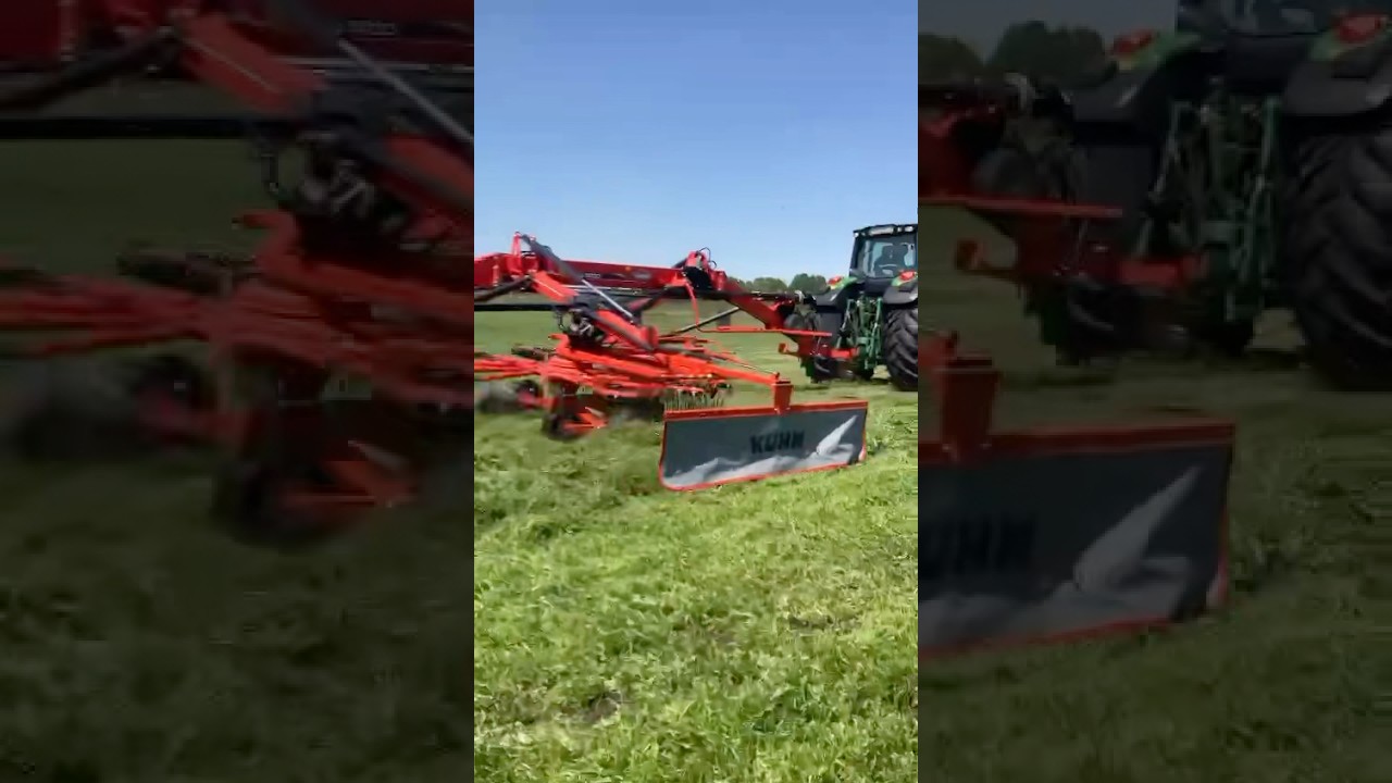Zgrabianie na bok? Pokazy zgrabiarki dwukaruzelowej KUHN GA 8030 🤩